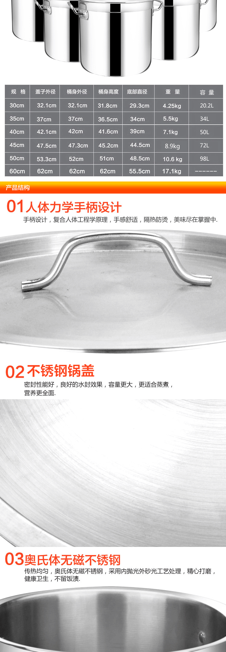 
                                        德勒DELE 三层复底汤桶不锈钢商用高汤锅米饭桶油桶水桶35cm 多用桶复底35cmX35cm                