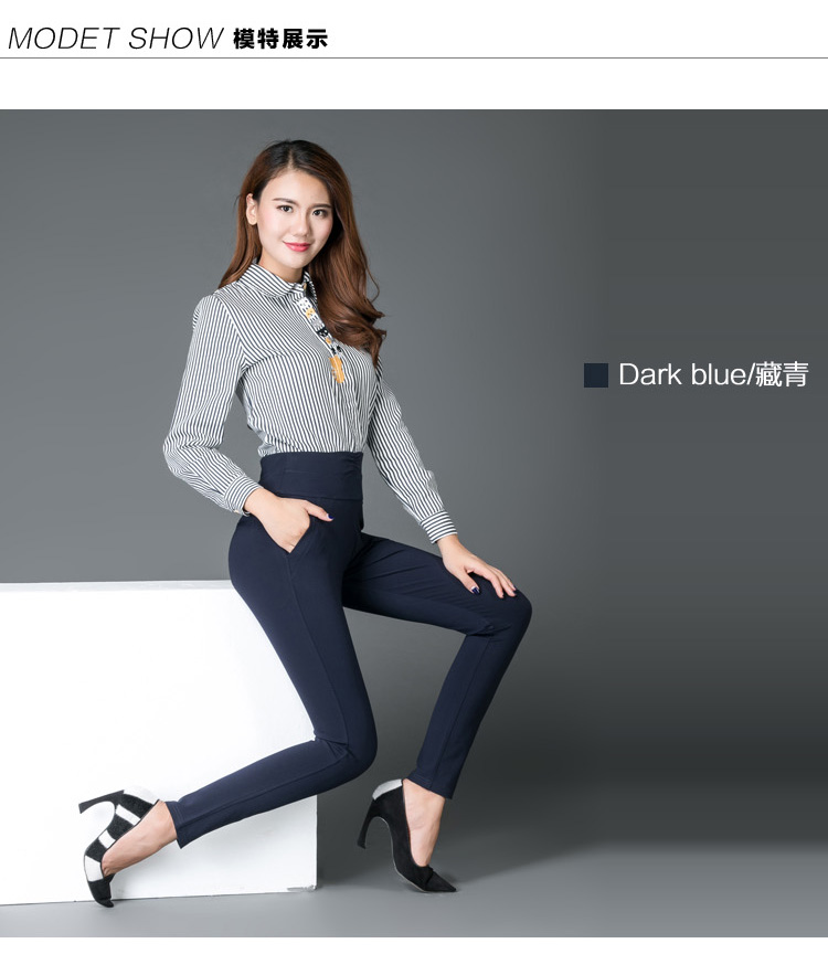 
                                        休闲裤女裤子女2016春新款弹力大码修身打底裤女  K22308 黑色 XXL大码                