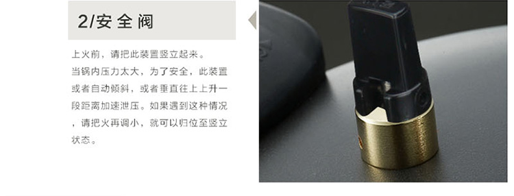 
                                        PN枫年 韩国进口泡沸石压力锅高压锅炖锅汤锅燃气煤气灶专用3.0L STLPC-20C                