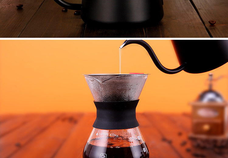 cafede kona咖啡细口壶 黑色手冲器具 手冲壶 手冲咖啡必备 咖啡壶