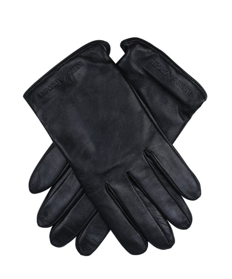 阿玛尼armani男士手套黑色羊羔皮6241365a200 l