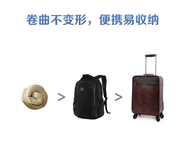 epc 慢回弹记忆棉U型枕 旅行飞机火车靠枕睡枕 防滑舒适护颈枕 护脖子u型枕 浅咖色