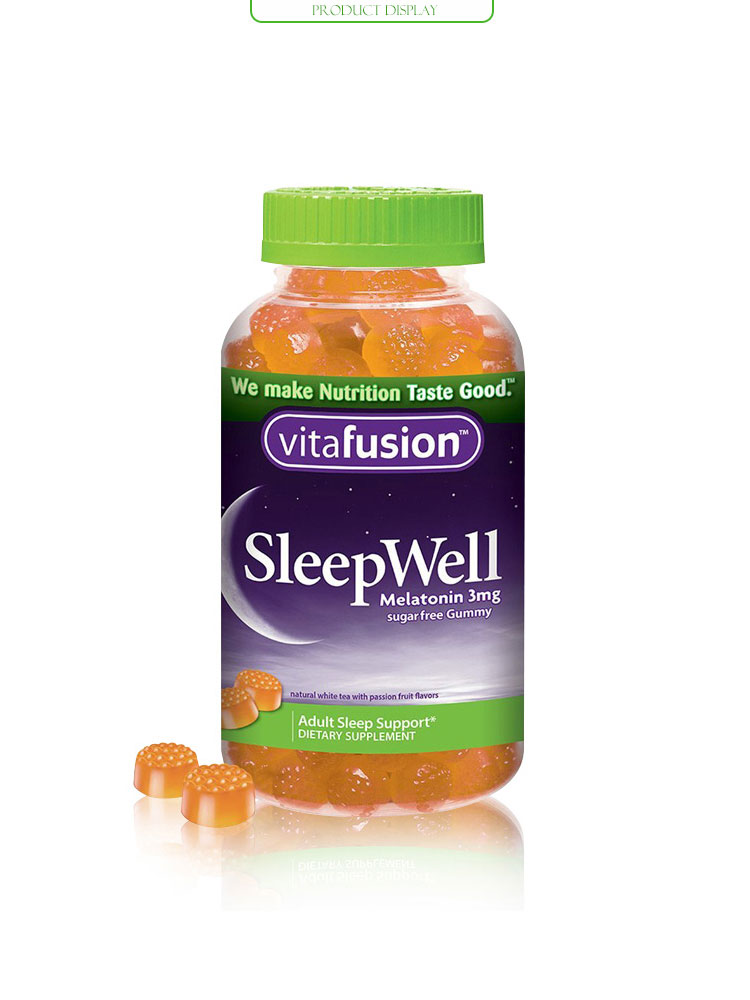 美国进口vitafusion成人小熊糖褪黑素 60mlx4_ 4折现价792元