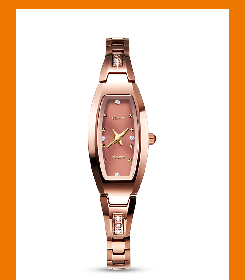 gemax格玛仕专柜钨钢手表女时尚潮流石英女表进口机芯