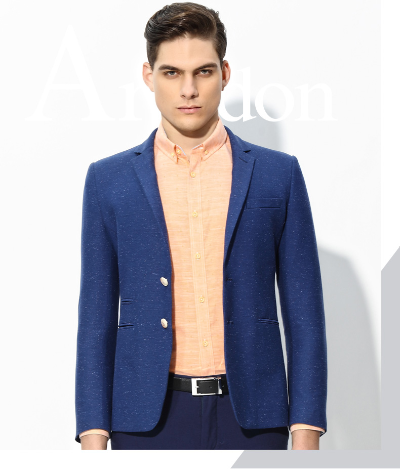 artsdon/阿仕顿2016春季新品百搭单排扣气质休闲西服西装男 深蓝色 xl