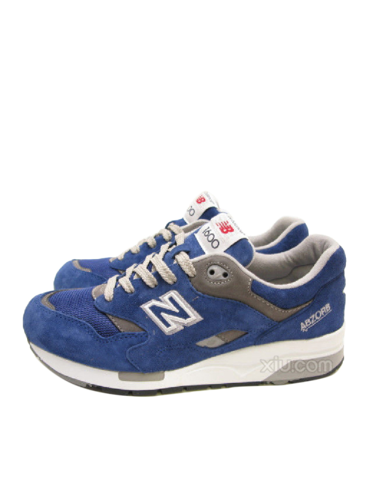 new balance 新百伦 男士反绒皮字母跑步鞋 cm1600t 蓝色 10.