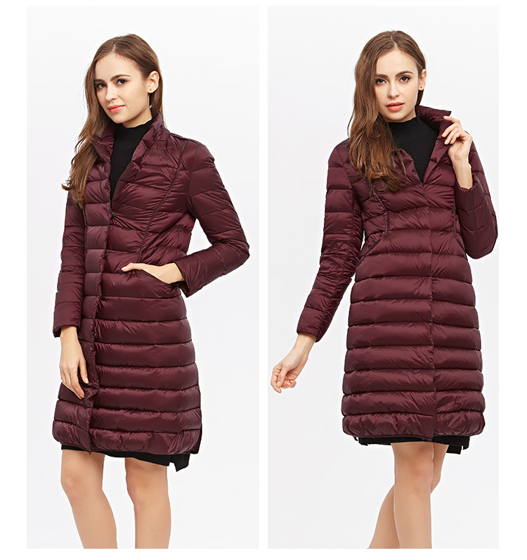 波司登2015新款正品冬季时尚防水耐寒长款轻薄常规羽绒服b1501420