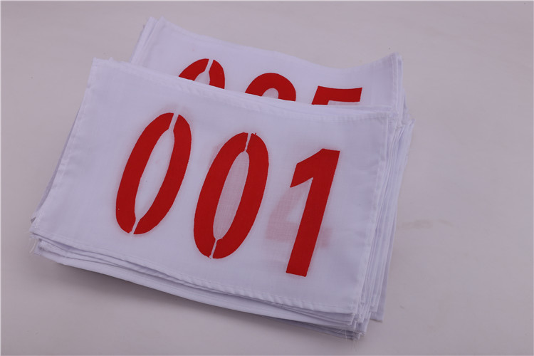 运动员号码布田径运动员号码布号码簿涤棉不缩水四周锁边401500