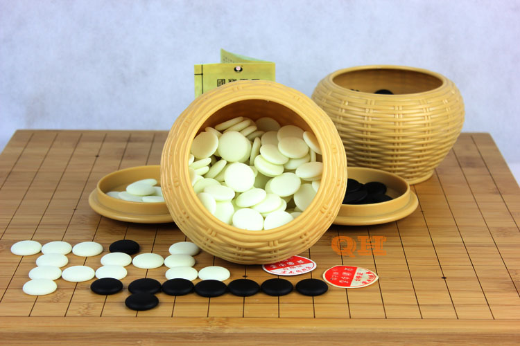 a型云子围棋套装 老云子围棋 2cm竹盘 折叠楠竹棋盘 激光刻线 图色