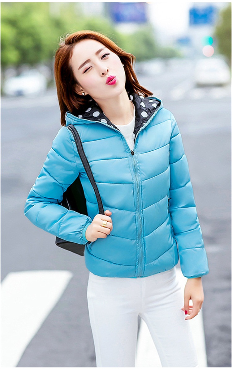 博涵轩2015冬季女装新款修身双面穿棉衣棉服短外套A8968 玫红色 XXL