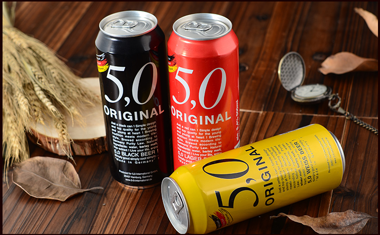 德国奥丁格5.0啤酒 自然浑浊性小麦礼盒 500ml*12听