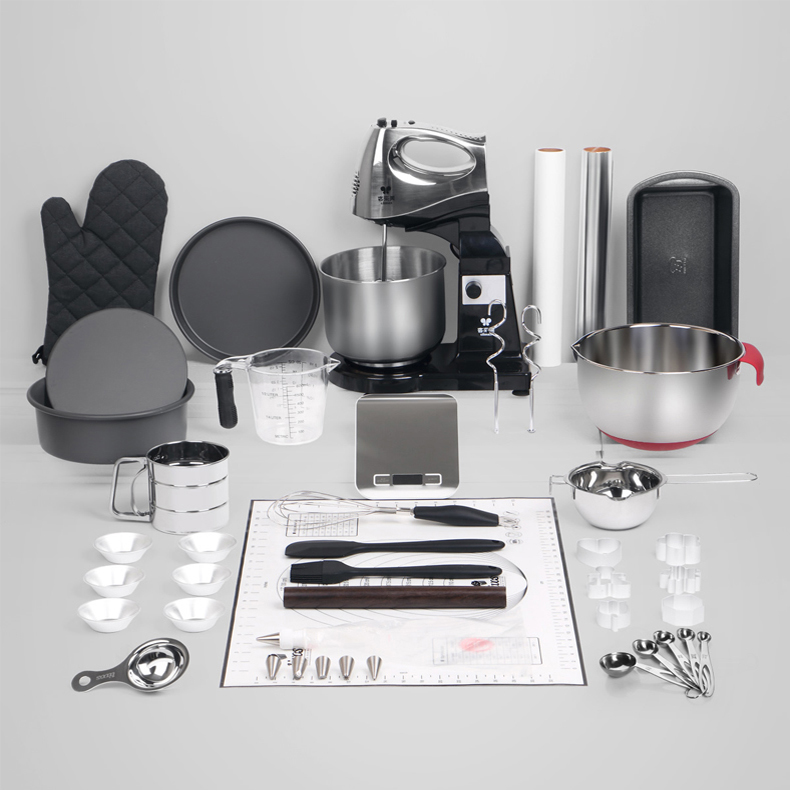
                                                            livos 烘焙工具套装烤箱家用烘培蛋糕模具披萨磨具做饼干蛋挞用具 黑色全套                