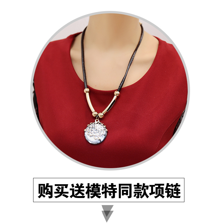 氏尚绝秀 2016春装新款韩版修身中长款长袖印花打底连衣裙 F2208 绿 色 L