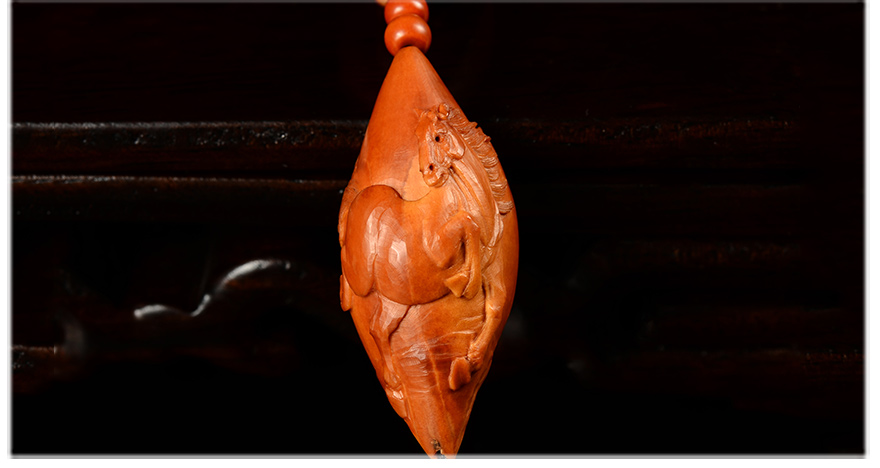 文玩收藏 核雕 盘道 橄榄核手串 手工精雕十二生肖 苏工大师 丁佳伟刻