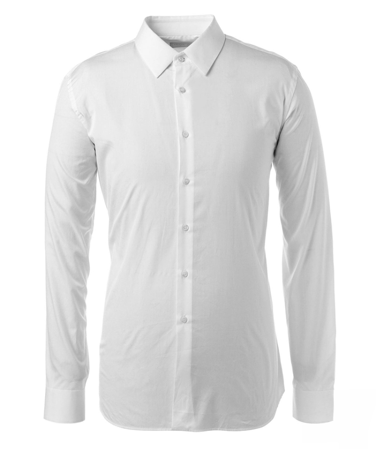 普拉达prada男装长袖衬衫白色100%棉ucm003vu7 46