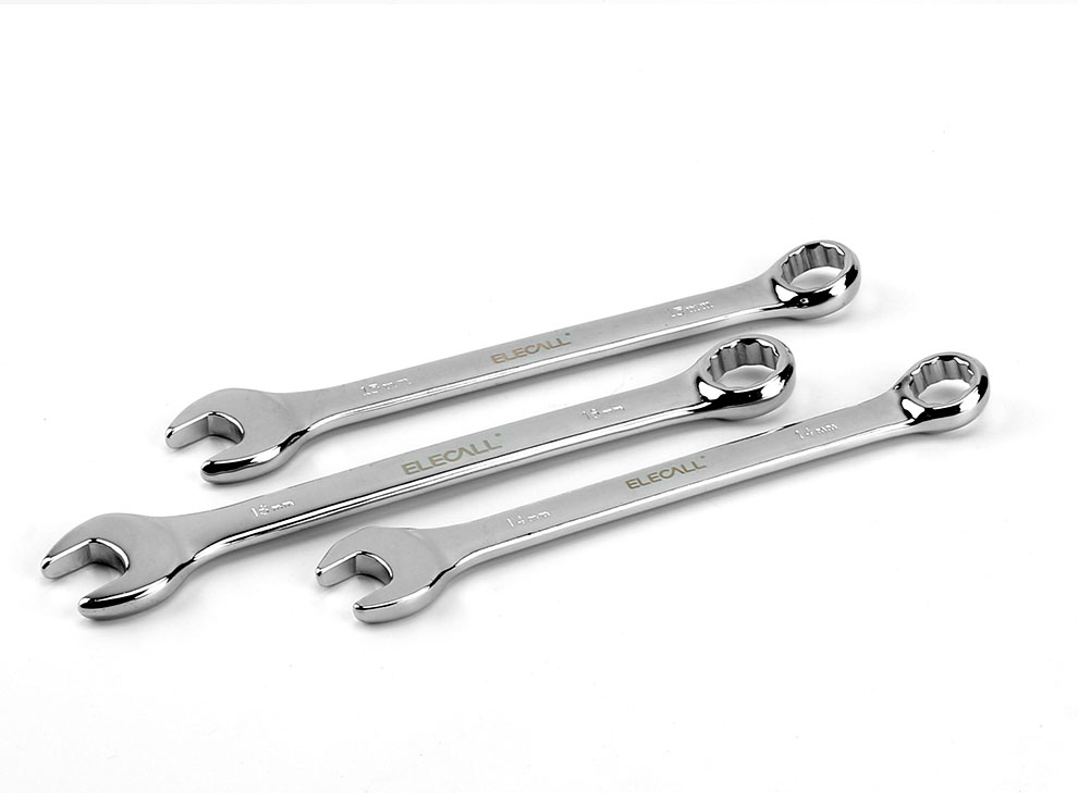 伊莱科 双头两用扳手开口梅花扳手五金维修工具汽修机修扳子家用呆