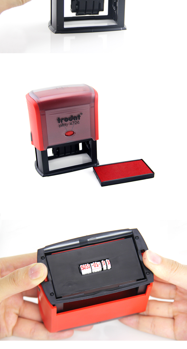 卓达回墨印章4726翻斗印章带日期的文本自动上墨快干印章