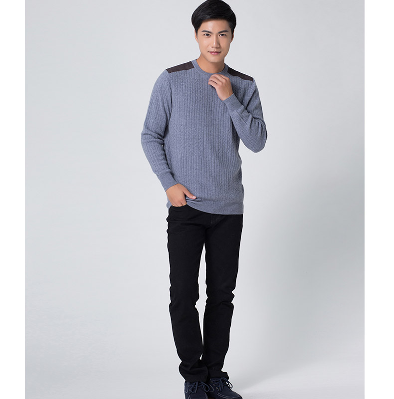 男装 羊毛衫 牧野旷歌 牧野旷歌 秋冬毛衣 男羊毛衫加厚羊绒 圆领套头