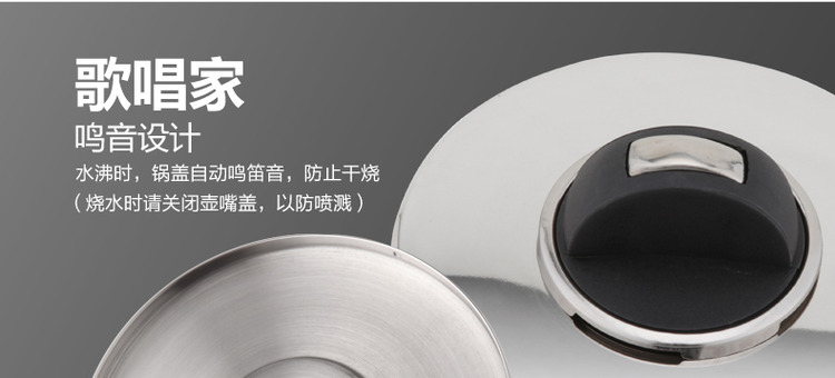 兴财 不锈钢烧水壶 自动鸣叫提醒 4L琴音系列 XC-400B