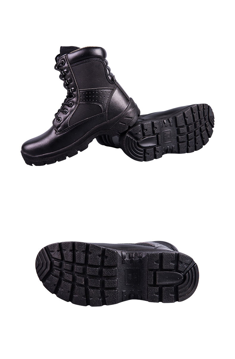 军威作战靴超轻型登山靴春夏季高帮靴男战靴户外爬山鞋 黑色 42码