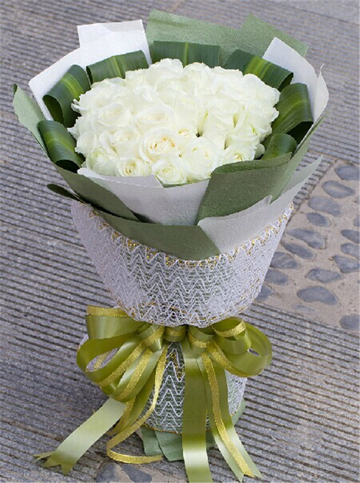 花行天下 33朵白玫瑰 款式十四33朵白玫瑰