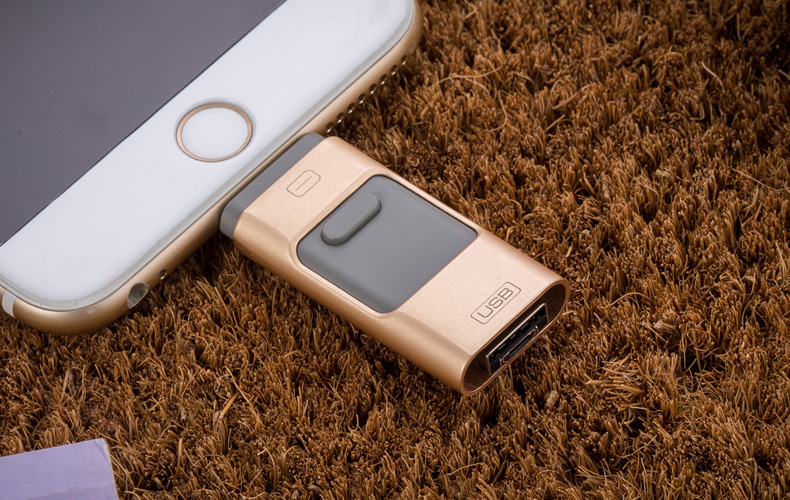 丁奇 苹果手机u盘 iphone6s plus/5s外置扩容存储器 手机优盘 银色(32