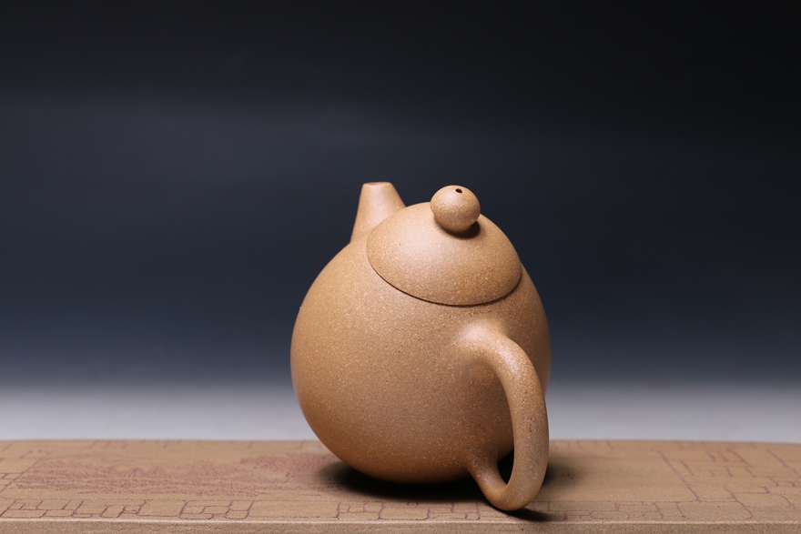 紫砂陶瓷 紫砂 原一厂老艺人 汪伯强 【龙蛋】 作品 龙蛋 容量 200cc