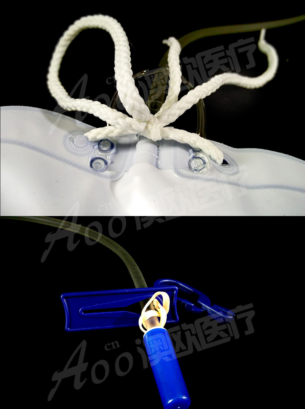 澳欧aoocn医用一次性使用引流袋1500ml椭圆十字阀型尿袋防逆流c30i006