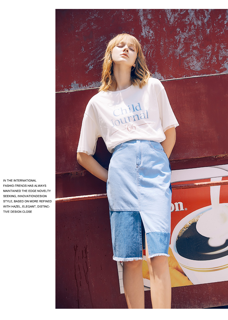 banana baby夏百搭网纱宽松t恤简约字母印花t恤女装ins超火短袖休闲