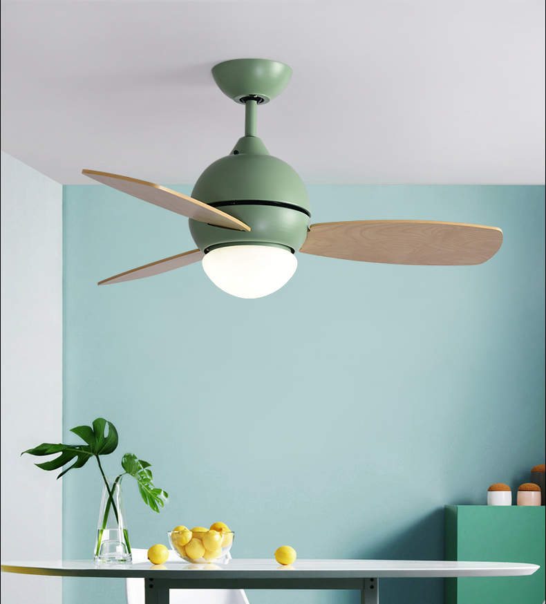 穆森北欧电风扇吊灯简约现代家用客厅餐厅儿童带风扇灯卧室led吊扇灯