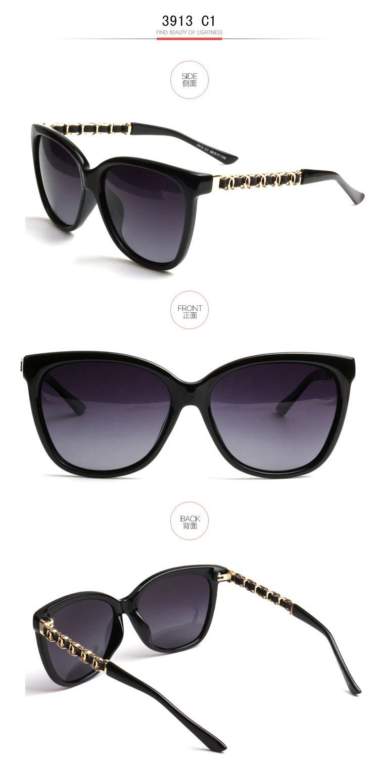 sissi茜茜时尚女款墨镜偏光太阳镜3913 c2
