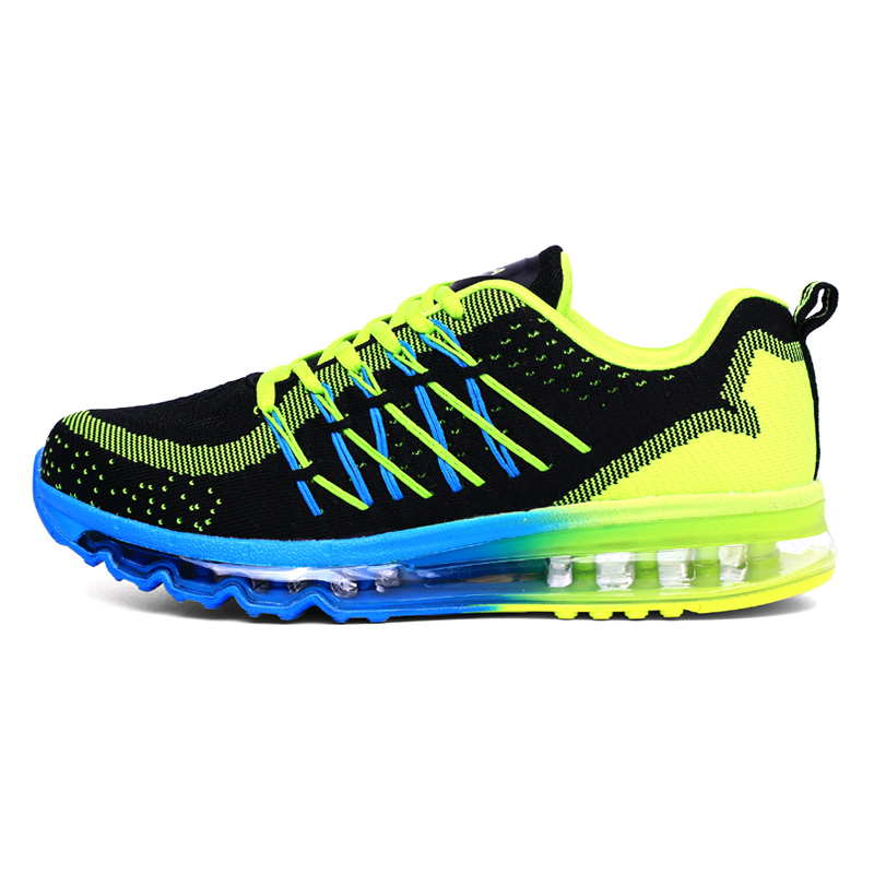 贝踏男鞋秋季全掌气垫运动鞋男飞线跑步鞋旅游休闲鞋增高板鞋子bt5817