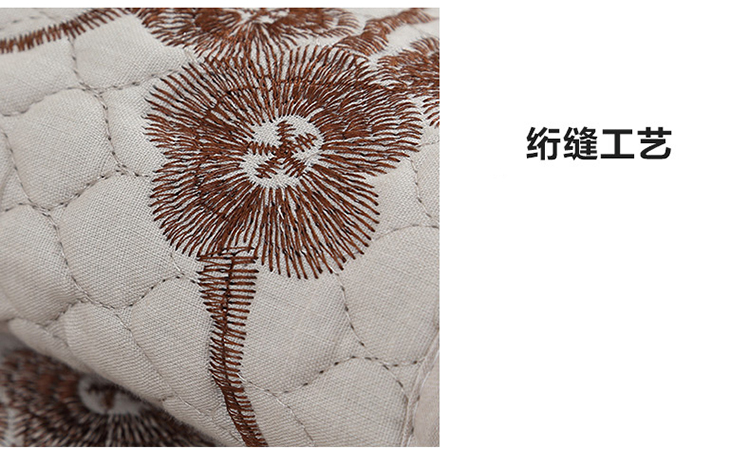 草色帘青四季沙发垫套防滑布艺沙发坐垫沙发巾罩坐垫 刺绣蔓藤-米白 90*180cm 一条