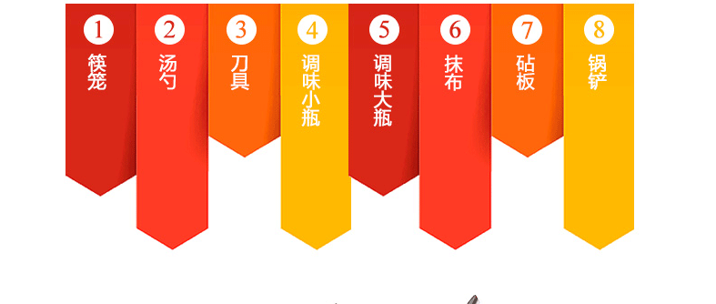 
                                        家佰利（jiabaili） 厨房挂件 不锈钢刀架筷子筒多功能收纳架调料盒置物架 免打孔 50CM双杯8挂钩                