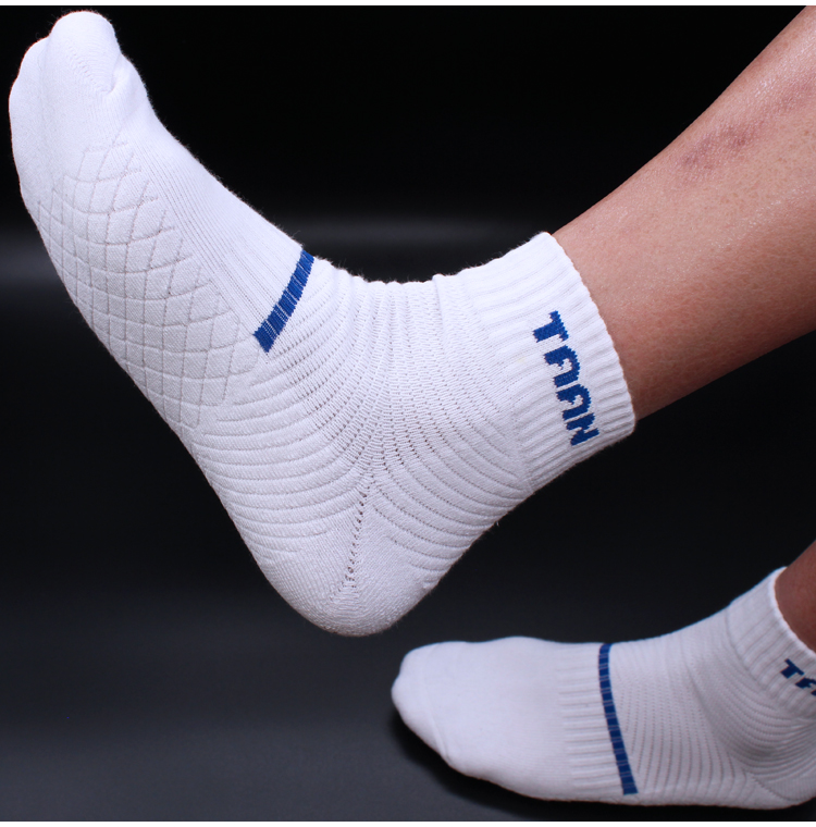 taan泰昂运动袜加厚毛巾底袜男款羽毛球袜子中筒短袜棉袜跑步网球袜