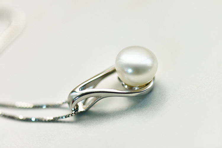 绿钰彩宝 珍珠吊坠 海洋之泪珍珠925银项链