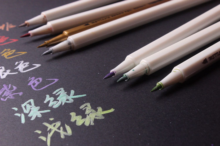 韩国手工diy相册工具材料自制配件 黑卡影集专用笔 创意金属笔 黑色