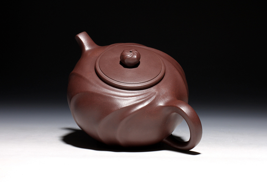 紫砂陶瓷 紫砂 国家级工艺美术师 吴建强 紫泥碧波壶 435cc