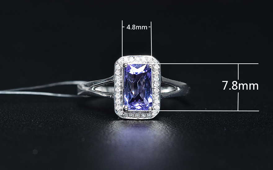 018ct 18k金坦桑石女戒 2.57g