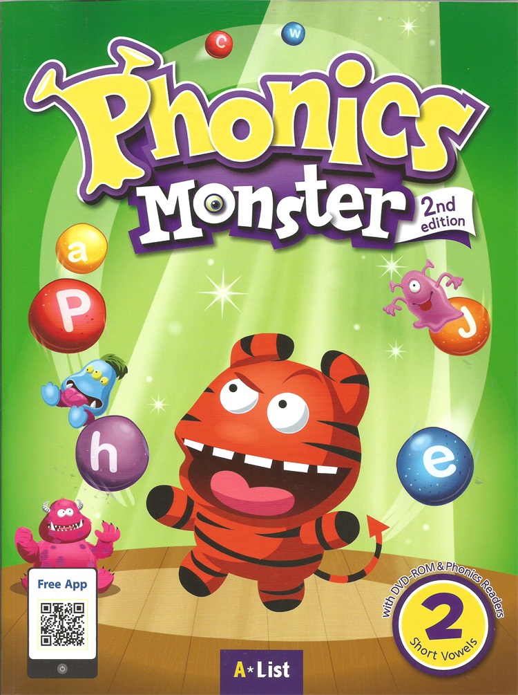 自然拼读教材phonicsmonster第二版学生书练习册光盘挂图读物app4级别