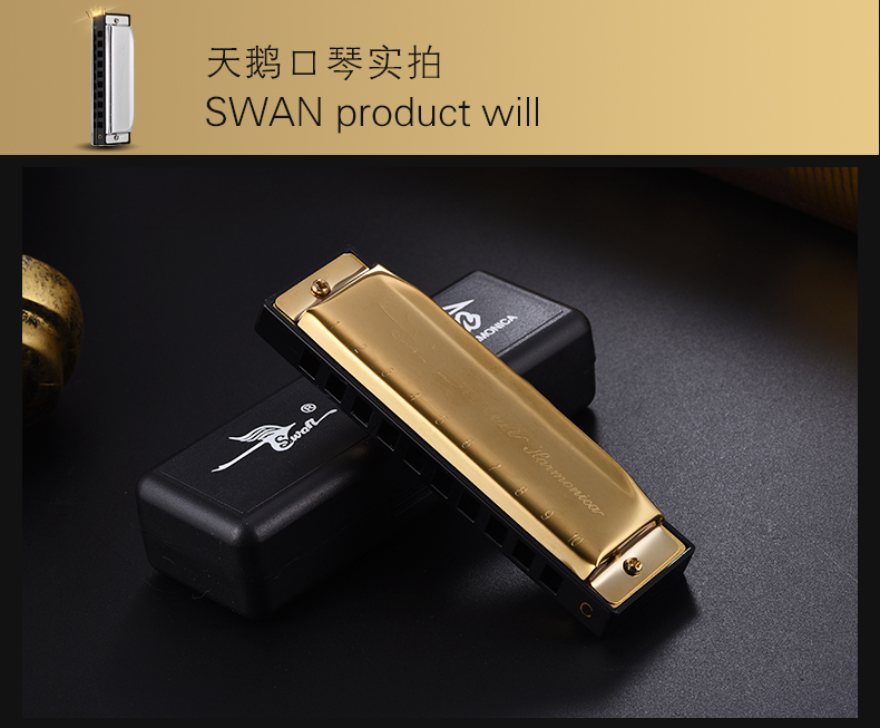天鹅(swan) 欧布奥特曼口琴 12孔布鲁斯口琴 儿童玩具成人初学自学