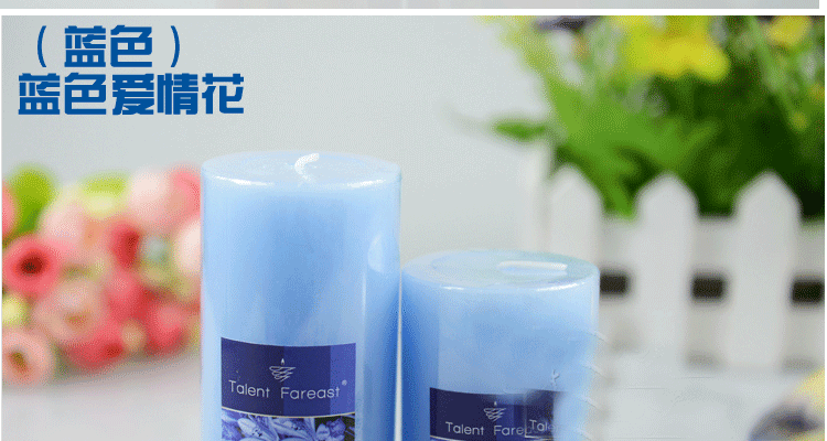 安礼轩香薰无烟蜡烛生日婚庆婚礼求婚蜡烛浪漫欧式圆柱香味蜡烛 5*5--热带水果/红