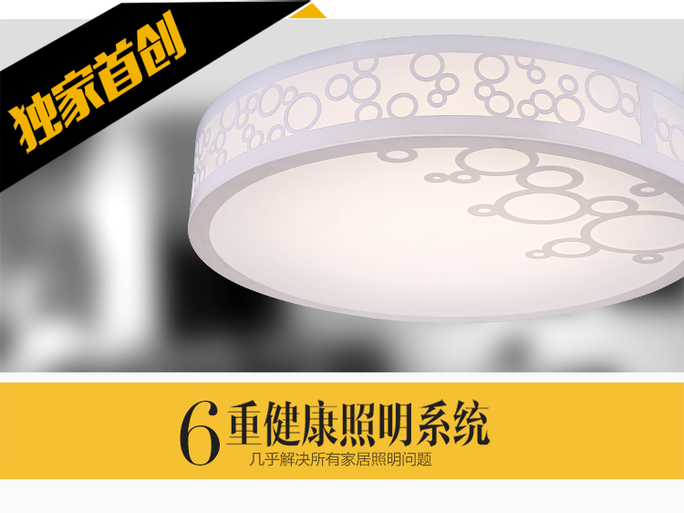 白浪金爵  圆形LED吸顶灯卧室创意温馨浪漫灯具 现代简约书房大气客厅灯饰 白光 大号