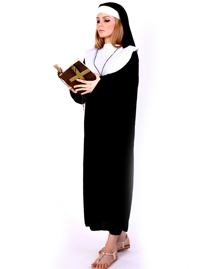 款式:修女 材质:平板针织布棉麻 适合身高158-170cm 尺码 连体衣长