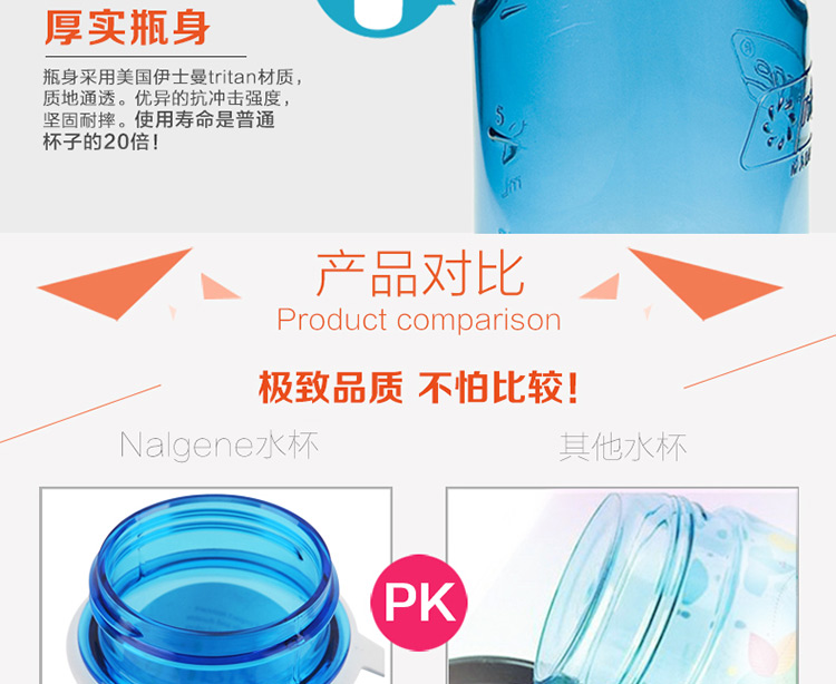 
                                                            
                                                            美国乐基因nalgene进口儿童饮水杯安全 冬天学生女掌心暖手塑料杯子 便携防漏时尚随手杯耐高温 【300ml】粉色透明2178-7012                