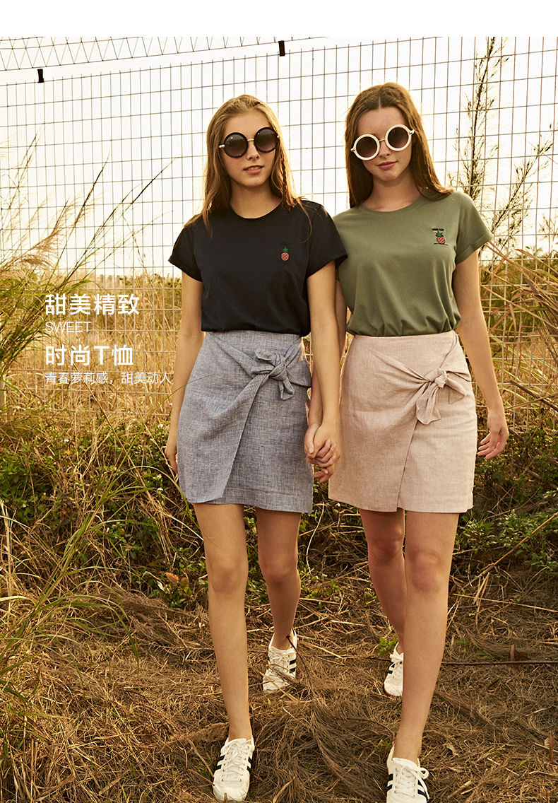 bananababy香蕉宝贝宽松t恤女短袖2016新款夏韩版个性刺