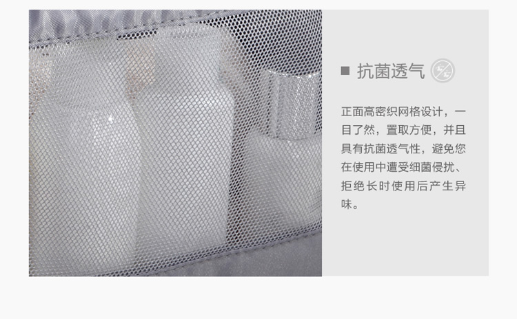 
                                        文艺青年 洗漱袋化妆包透气男女出差旅行收纳袋 藏青色                