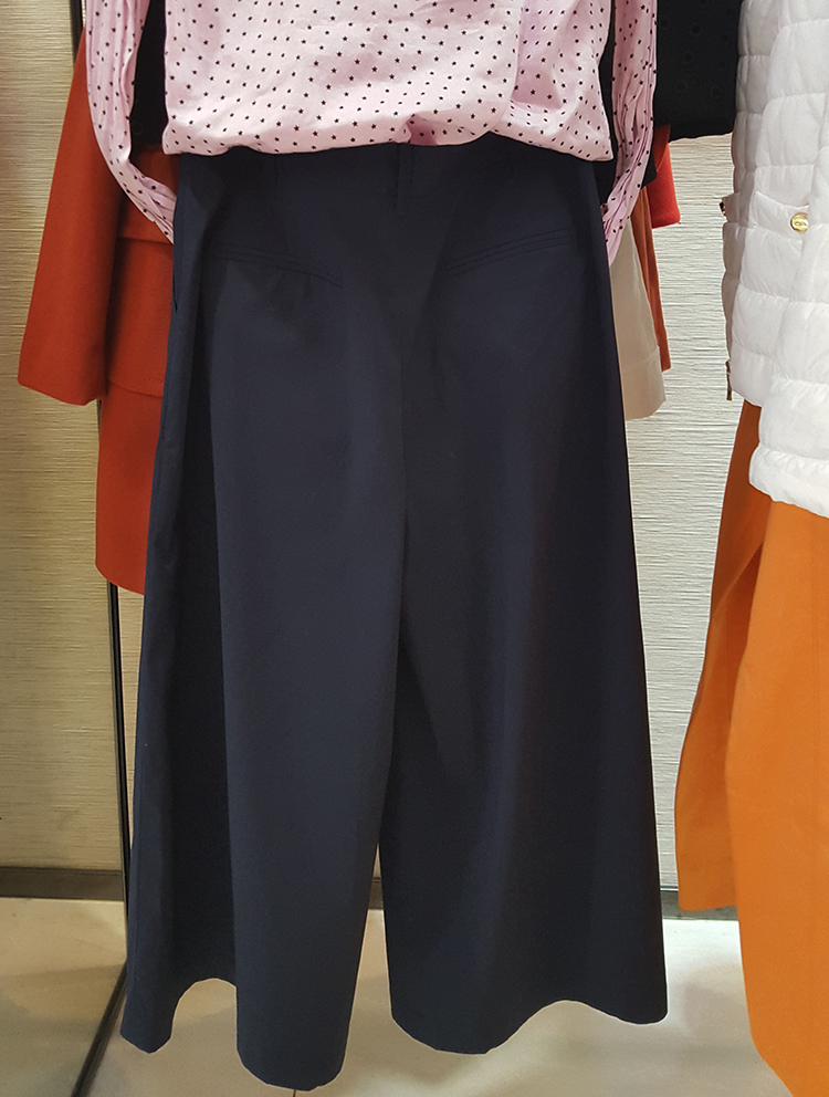 阿玛施款2016春夏装时尚百搭七分阔腿裤女裤amass大脚裤 黑色 4