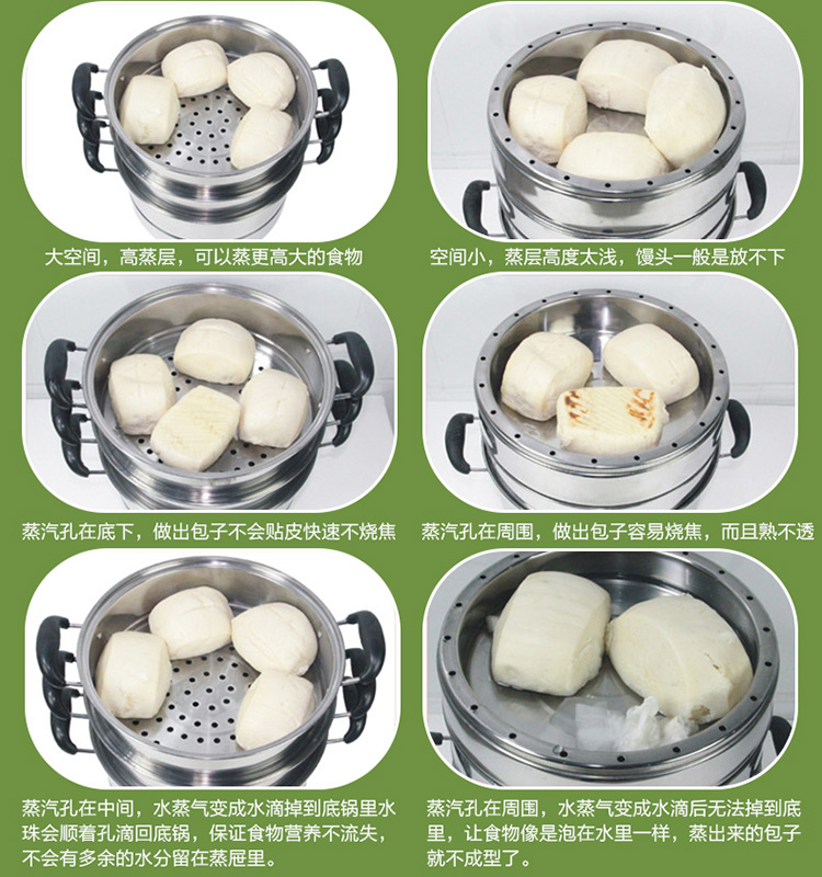 
                                                            小熊 多功能多用高效节能锅26CM不锈钢蒸锅加厚节能锅蒸蓖蒸笼煲汤锅蒸格蒸屉蒸汽锅炖锅 26厘米三层加厚蒸锅保用1年                