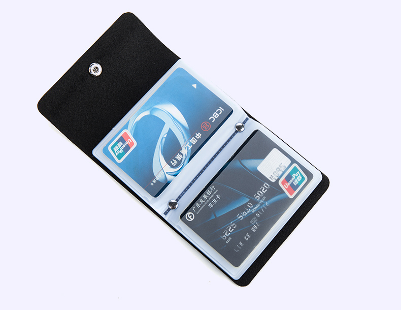 菲格斯顿 男士银行卡包 超薄多卡位信用卡片包 颜色随机发 黑色